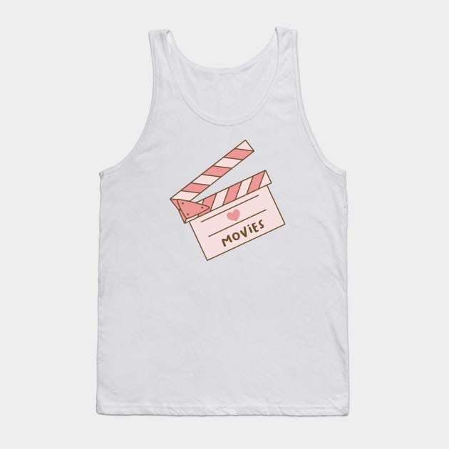 Pink Clapperboard Tank Top by Wlaurence